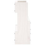 Estantes de zapatos de pared 2 uds madera pino blanco 59x9x23cm