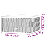 Set muebles de jardín 6 piezas y cojines ratán sintético negro