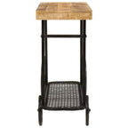 Mesa consola madera maciza de mango y hierro 112x36x76 cm