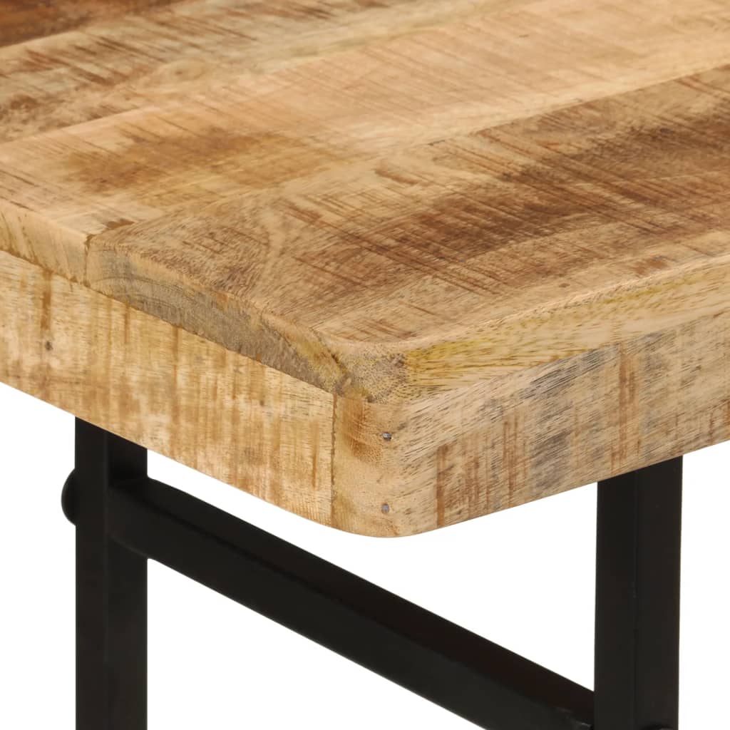 Mesa consola madera maciza de mango y hierro 112x36x76 cm