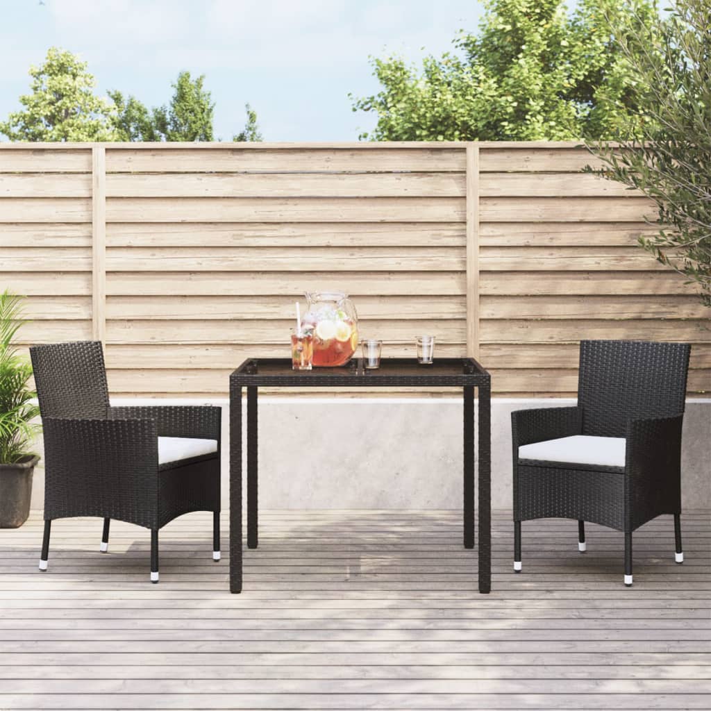 Juego de comedor de jardín 9 piezas ratán sintético marrón