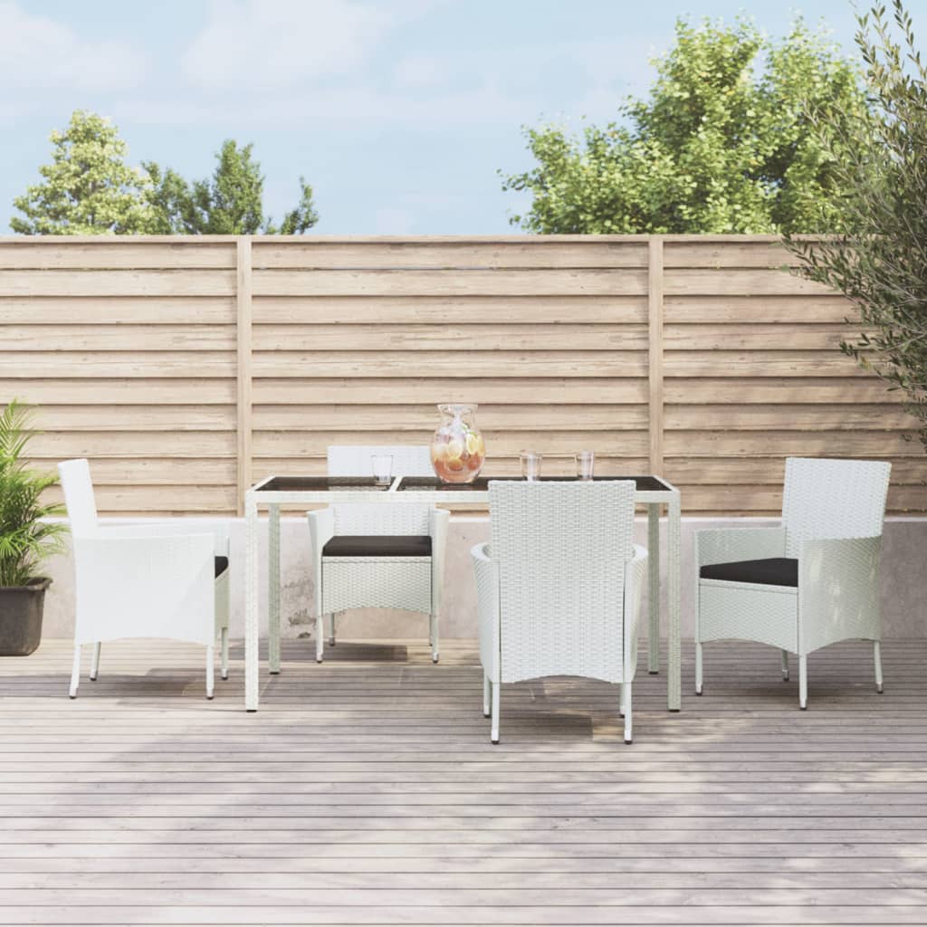 Juego de comedor de jardín 9 piezas ratán sintético marrón