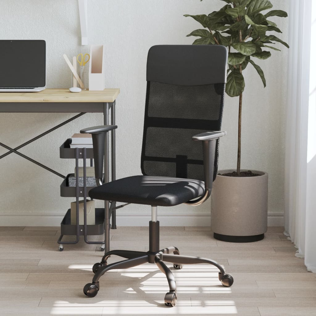 Silla de oficina altura ajustable tela gris claro