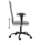 Silla de oficina altura ajustable tela gris claro