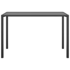 Mesa de comedor para jardín acero gris antracita 110x54x70 cm
