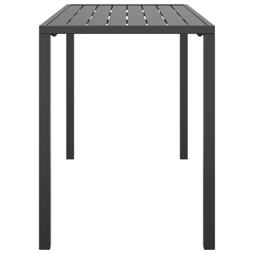 Mesa de comedor para jardín acero gris antracita 110x54x70 cm