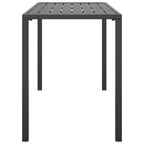 Mesa de comedor para jardín acero gris antracita 110x54x70 cm