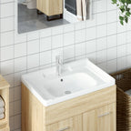 Lavabo de baño rectangular cerámica blanco 61x48x19,5 cm