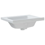 Lavabo de baño rectangular cerámica blanco 61x48x19,5 cm