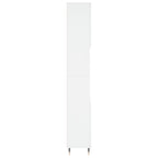 Armario de baño madera contrachapada blanco 30x30x190 cm