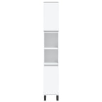 Armario de baño madera contrachapada blanco 30x30x190 cm