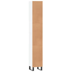 Armario de baño madera contrachapada blanco 30x30x190 cm