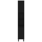 Armario de baño madera contrachapada negro 30x30x190 cm