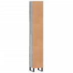 Armario de baño madera contrachapada gris Sonoma 30x30x190 cm