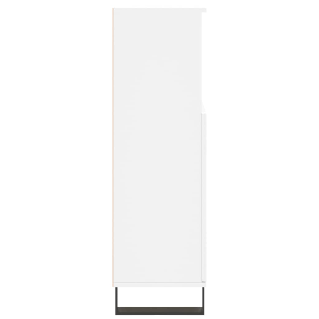 Armario de baño madera de ingeniería blanco 30x30x100 cm