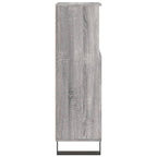 Armario de baño madera contrachapada gris Sonoma 30x30x100 cm