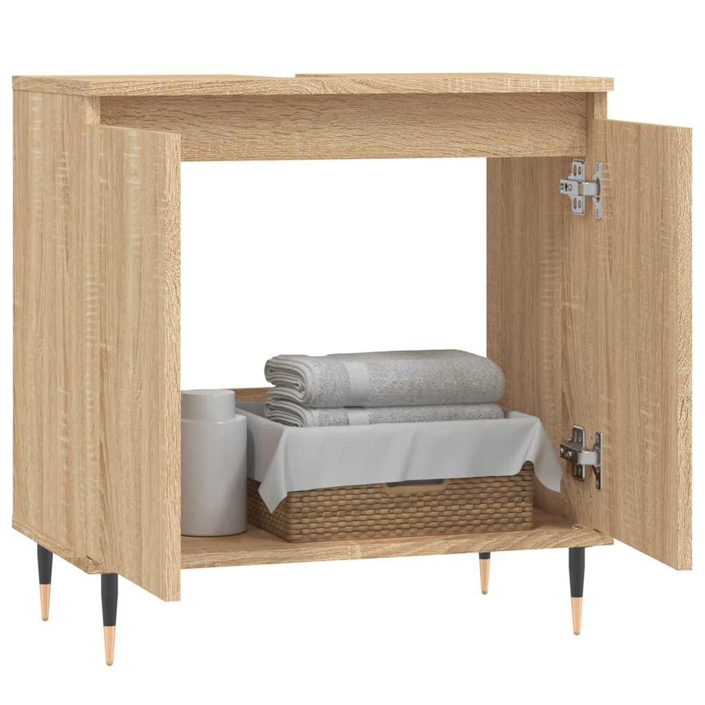 Armario de baño madera de ingeniería roble Sonoma 58x33x60 cm