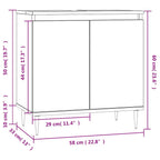 Armario de baño madera de ingeniería roble Sonoma 58x33x60 cm