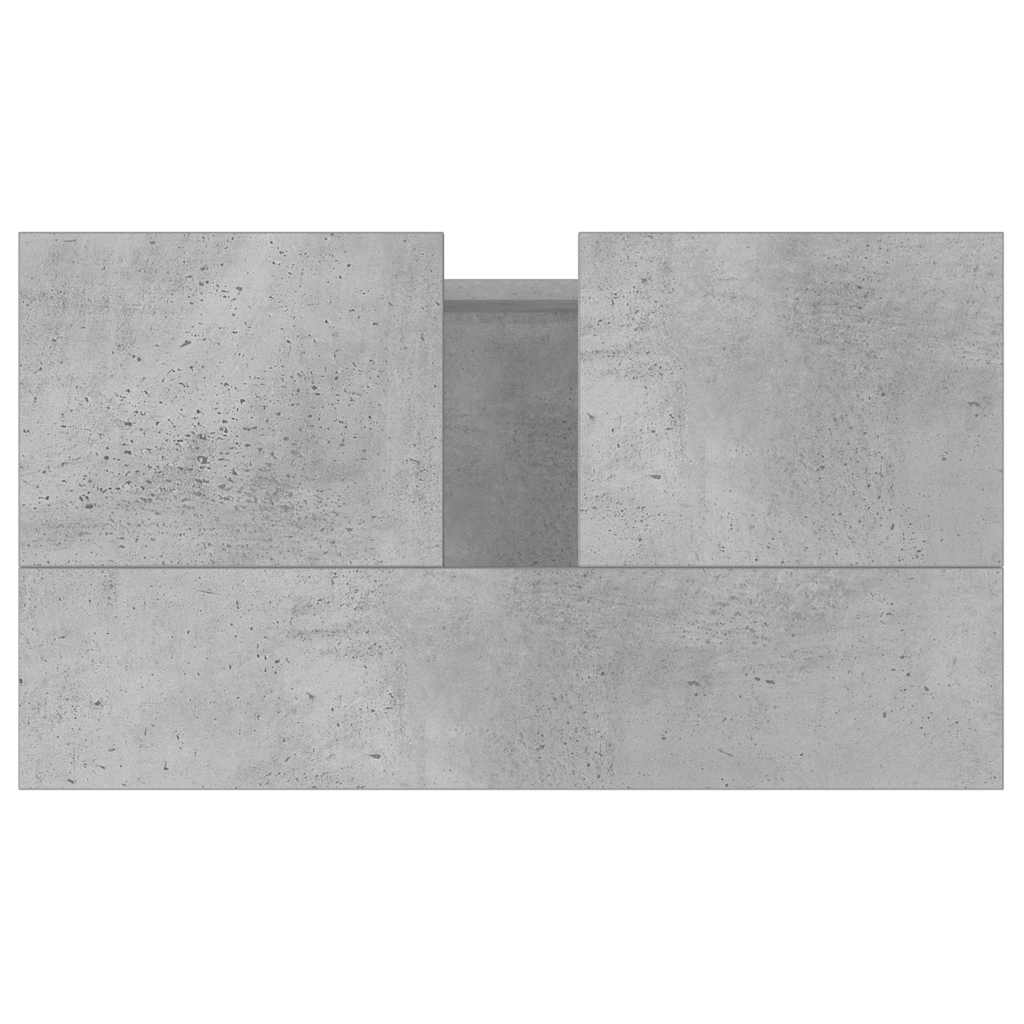 Armario de baño madera de ingeniería gris hormigón 58x33x60 cm
