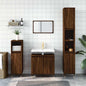 Engineered Wood Concrete Grey Bathroom Cabinet 58x33x60 cm