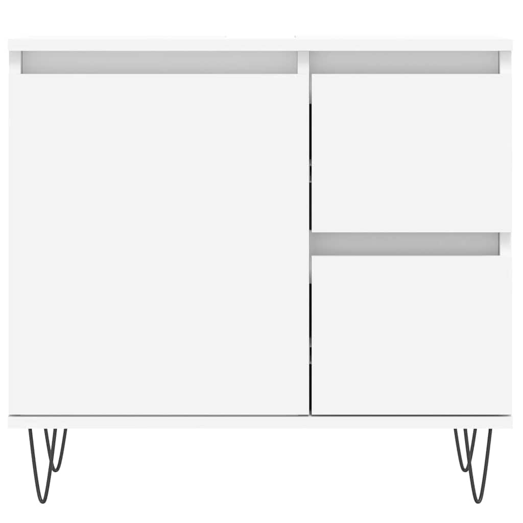 Armario de baño madera contrachapada blanco 65x33x60 cm