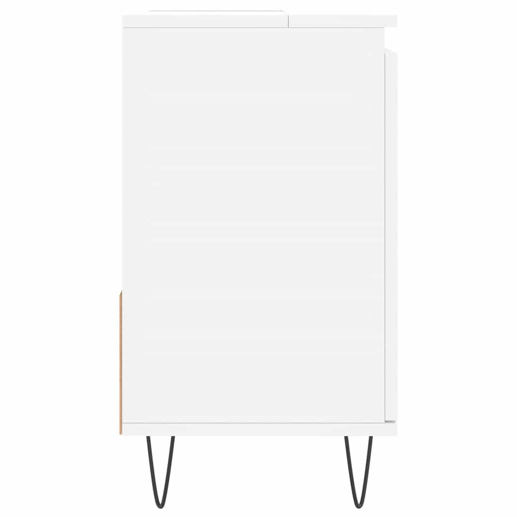 Armario de baño madera contrachapada blanco 65x33x60 cm