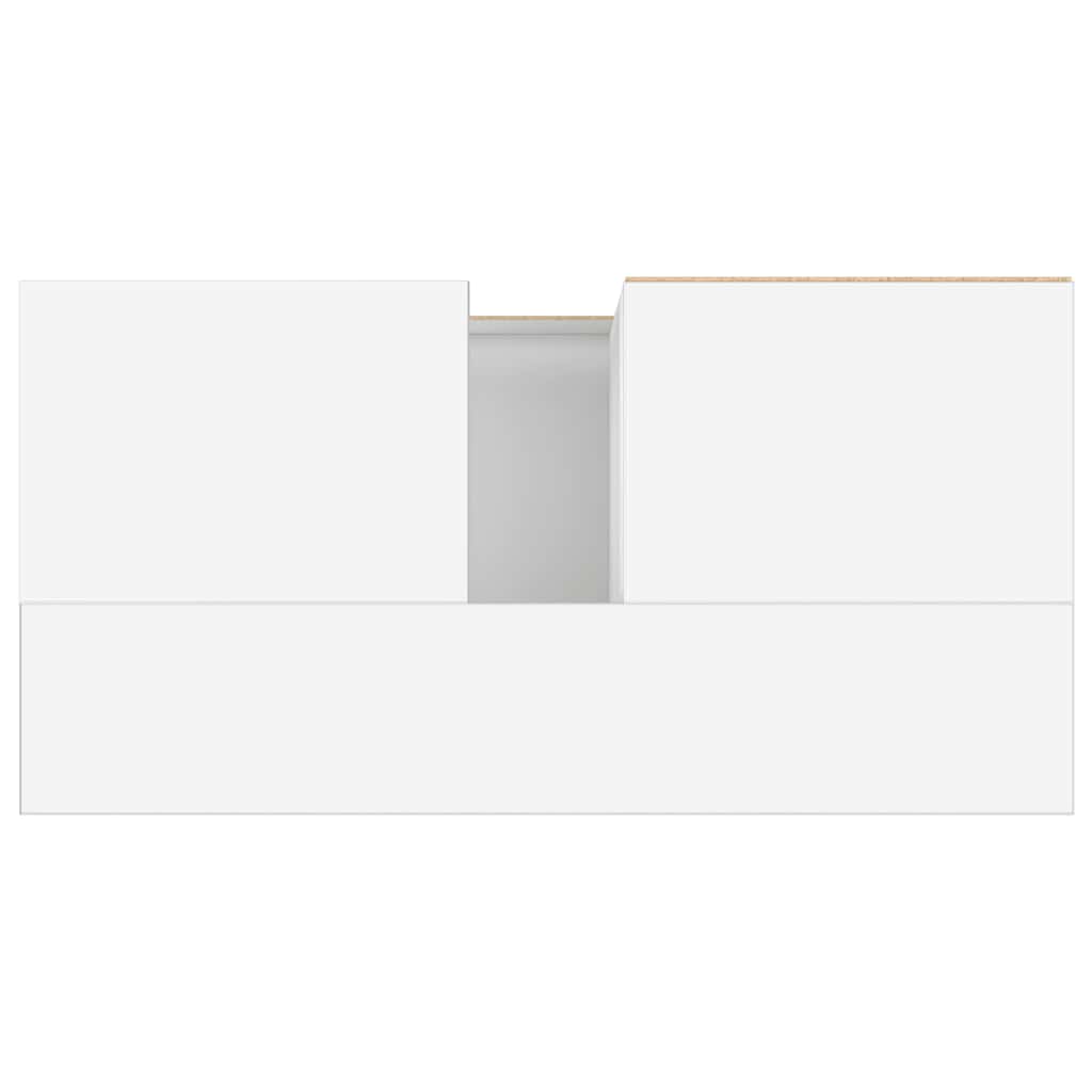 Armario de baño madera contrachapada blanco 65x33x60 cm