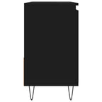 Armario de baño madera contrachapada negro 65x33x60 cm