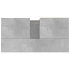 Armario de baño madera contrachapada gris hormigón 65x33x60 cm