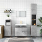 Concrete gray plywood bathroom cabinet 65x33x60 cm
