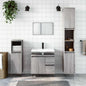 Sonoma Grey Plywood Bathroom Cabinet 65x33x60 cm