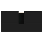 Armario de baño madera contrachapada negro 65x33x60 cm