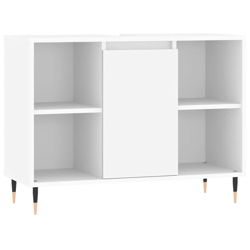 Mueble de baño madera de ingeniería blanco 80x33x60 cm