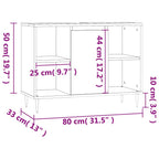 Mueble de baño madera de ingeniería blanco 80x33x60 cm
