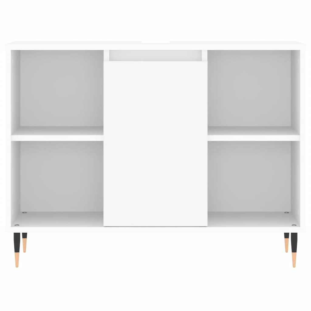Mueble de baño madera de ingeniería blanco 80x33x60 cm