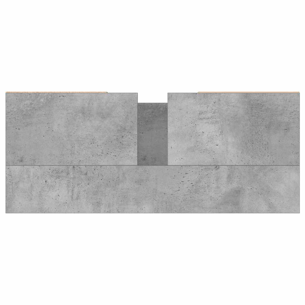 Mueble de baño madera de ingeniería gris hormigón 80x33x60 cm