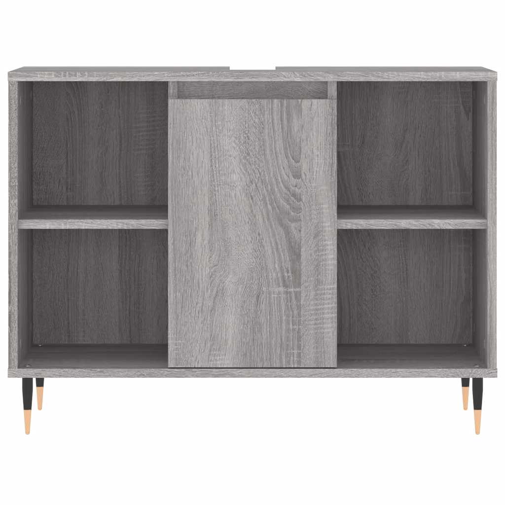 Mueble de baño madera de ingeniería gris Sonoma 80x33x60 cm