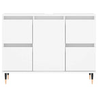 Mueble de baño madera de ingeniería blanco 80x33x60 cm