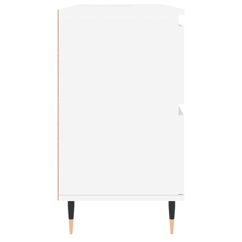 Mueble de baño madera de ingeniería blanco 80x33x60 cm