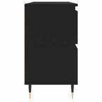 Mueble de baño madera de ingeniería negro 80x33x60 cm