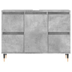 Mueble de baño madera de ingeniería gris hormigón 80x33x60 cm