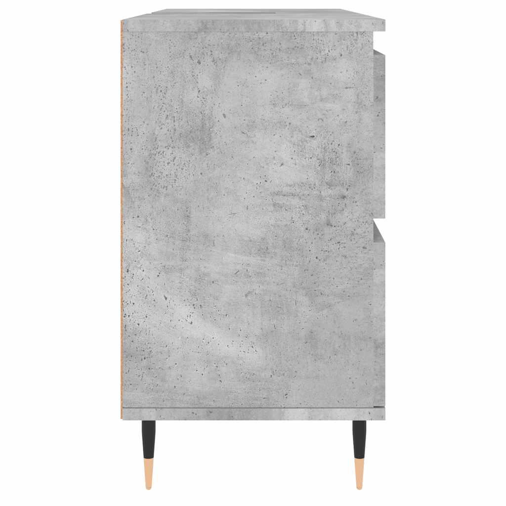 Mueble de baño madera de ingeniería gris hormigón 80x33x60 cm