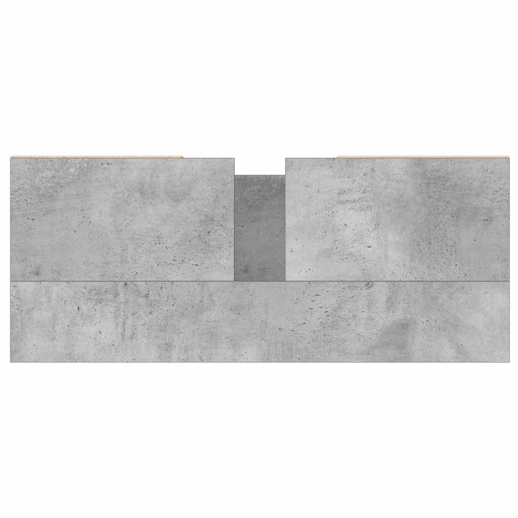 Mueble de baño madera de ingeniería gris hormigón 80x33x60 cm