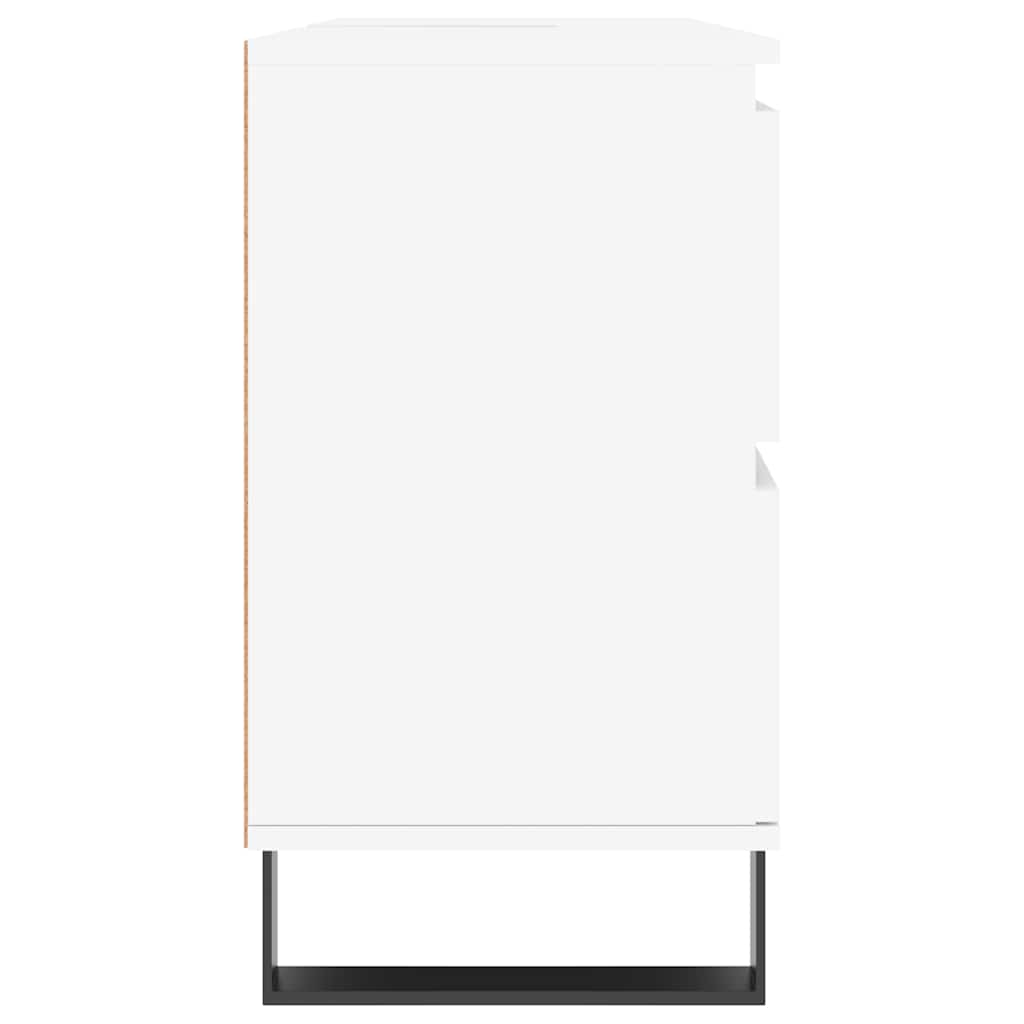 Mueble de baño madera de ingeniería blanco 80x33x60 cm