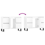 Mueble de baño madera de ingeniería blanco 80x33x60 cm