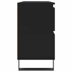 Mueble de baño madera de ingeniería negro 80x33x60 cm