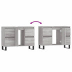 Mueble de baño madera de ingeniería gris Sonoma 80x33x60 cm