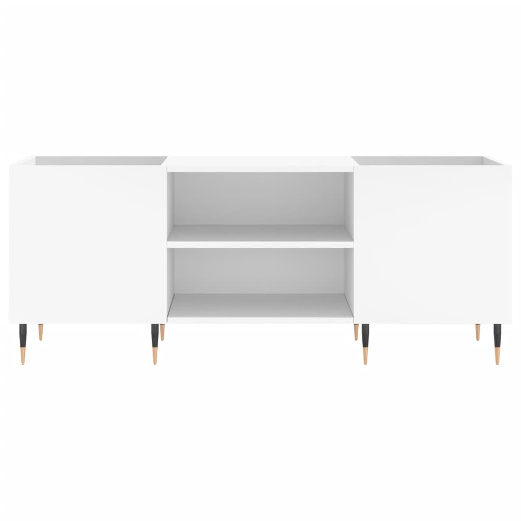 Mueble para discos madera contrachapada blanco 121x38x48 cm