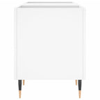 Mueble para discos madera contrachapada blanco 121x38x48 cm
