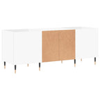 Mueble para discos madera contrachapada blanco 121x38x48 cm